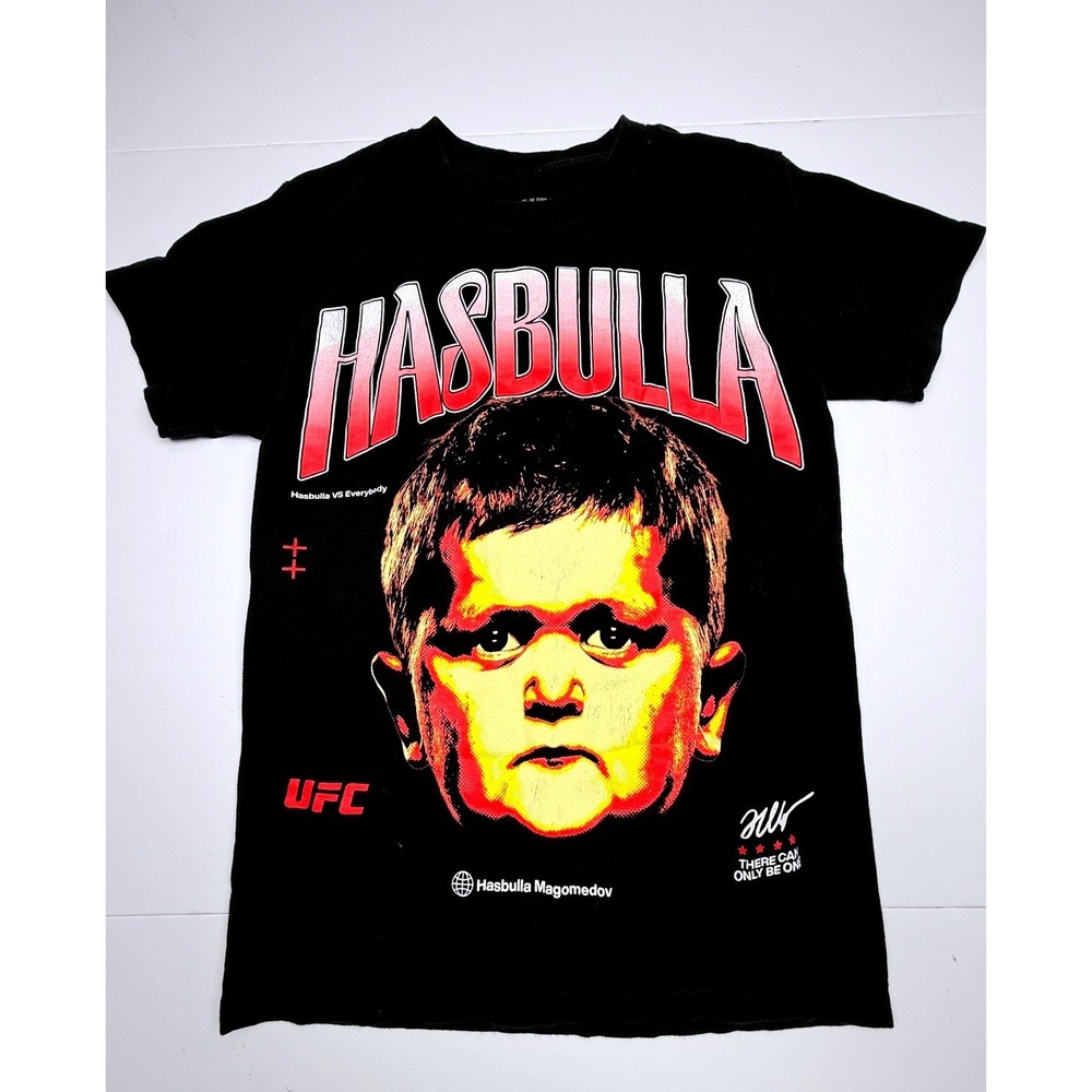 UFC Hasbulla Magomedov Shirt Mens Small Black Graphic Tee Hasbulla VS Everybody